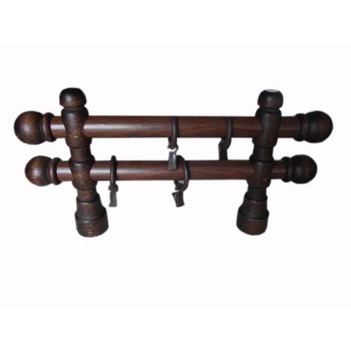 Horáciusz Négerbarna Dupla soros Fa Karnis Szett 200 cm