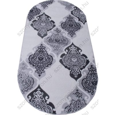 Badajoz ovális szürke fehér szőnyeg