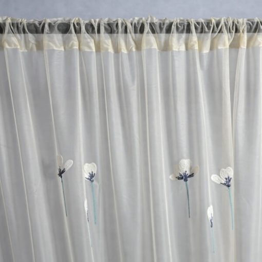 Zsuzsi Krém Organza Készfüggöny csiptetős és bujtatós 300 x 250 cm
