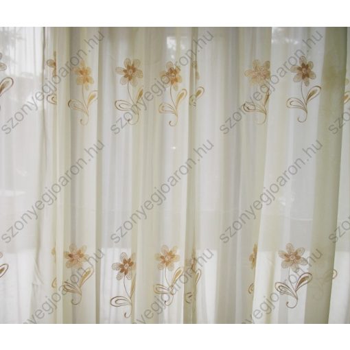 Döníz Krém Bézs Organza Függöny csiptetős + bujtatós 300 x 250 cm
