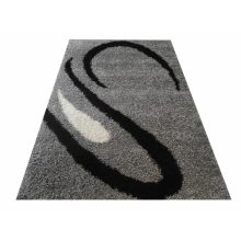 Fürtöcske Shaggy szőnyeg Ezüst szürke Fekete 200 x 300 cm