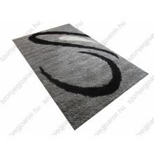 Fürtöcske Shaggy szőnyeg Ezüst szürke Fekete 200 x 300 cm