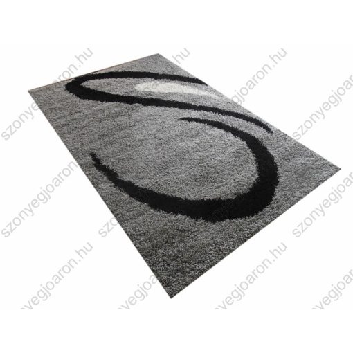 Fürtöcske Shaggy szőnyeg Ezüst szürke Fekete 200 x 300 cm