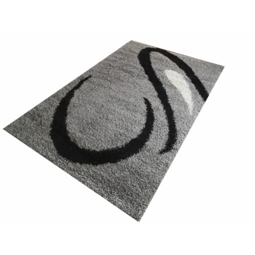 Fürtöcske Shaggy szőnyeg Ezüst szürke Fekete 200 x 300 cm