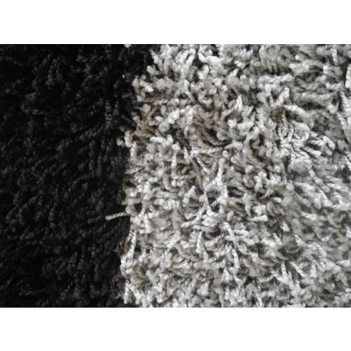Fürtöcske Shaggy szőnyeg Ezüst szürke Fekete 200 x 300 cm