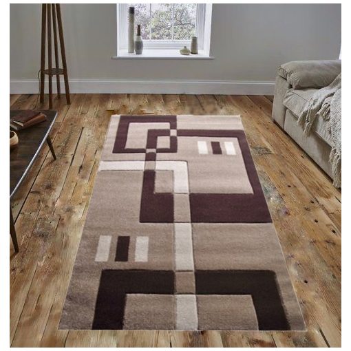 Henna Nyírt barna-bézs szőnyeg 80x150cm