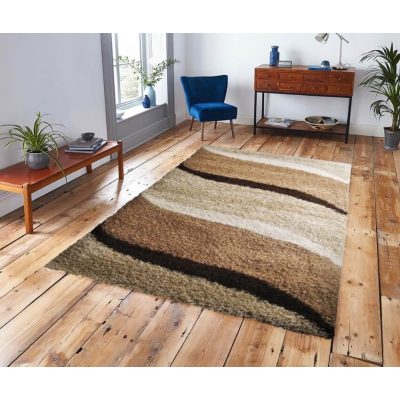 California arany barna bézs shaggy szőnyeg 125x200cm