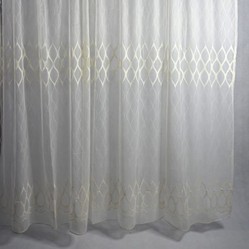 Iringó Krém Organza függöny csiptetős + bujtatós 300 x 250 cm