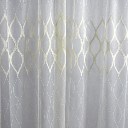 Iringó Krém Organza függöny csiptetős + bujtatós 300 x 250 cm