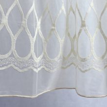 Iringó Krém Organza függöny csiptetős + bujtatós 300 x 250 cm