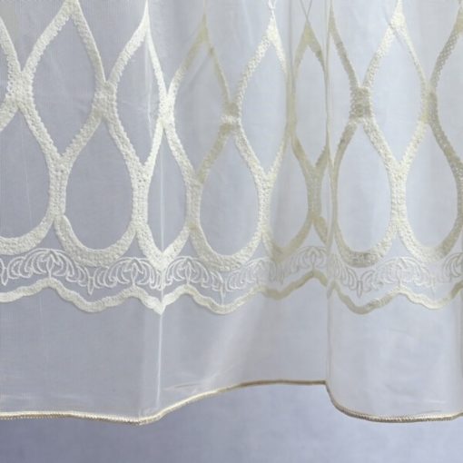 Iringó Krém Organza függöny csiptetős + bujtatós 300 x 250 cm