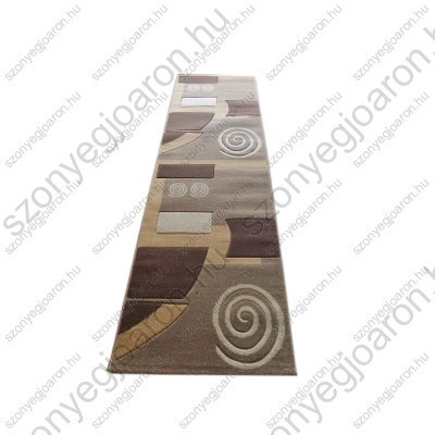 Floriana Nyírt Barna Krém Futószőnyeg 80 x 300 cm