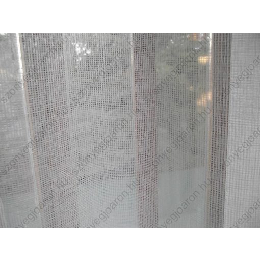 Fehérke Géz mintás Hófehér Organza Függöny csiptetős + bujtatós 300 x 250 cm