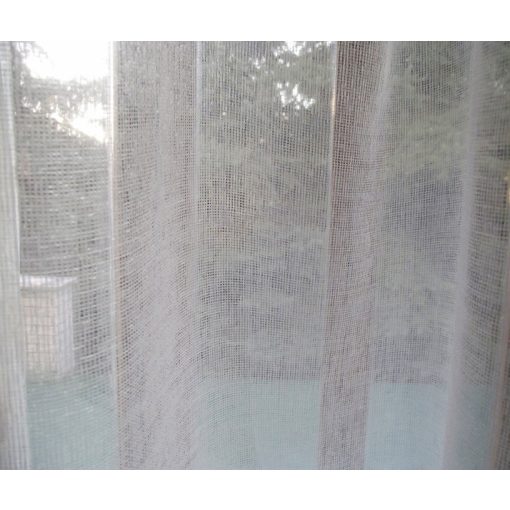 Fehérke Géz mintás Hófehér Organza Függöny csiptetős + bujtatós 300 x 250 cm