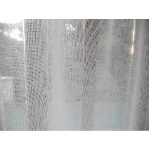 Fehérke Géz mintás Hófehér Organza Függöny csiptetős + bujtatós 300 x 250 cm
