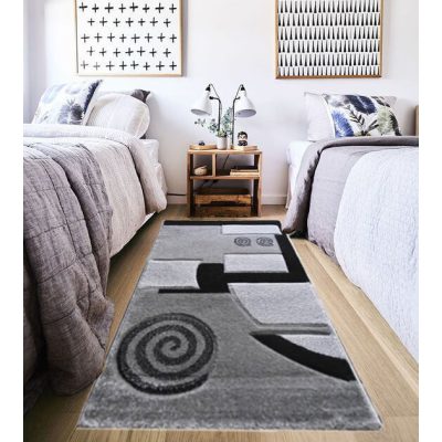 Rita Szürke Fehér Nyírt szőnyeg 80 x 150 cm