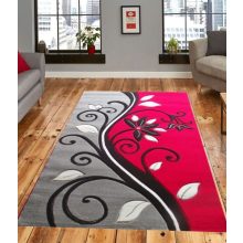 Helena Piros Szürke Inda Mintás Nyírt Szőnyeg 300 x 400 cm