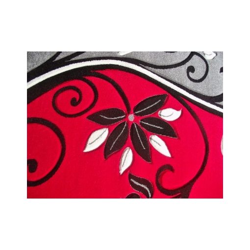 Helena Piros Szürke Inda Mintás Nyírt Szőnyeg 300 x 400 cm