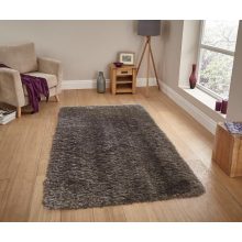 Margery barna-ezüst Shaggy Szőnyeg 200 x 300 cm