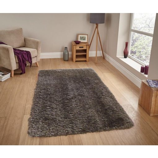 Margery barna-ezüst Shaggy Szőnyeg 200 x 300 cm