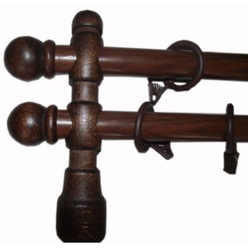 Herta Négerbarna Egysoros Fa Karnis Szett 225 cm