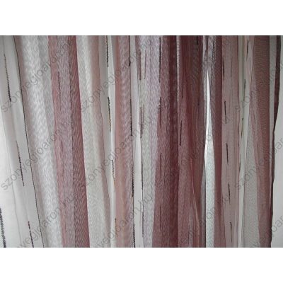 Bori Bordó Csíkos Organza Készfüggöny 250 x 250 cm