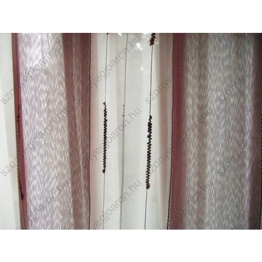 Bori Bordó Csíkos Organza Készfüggöny 250 x 250 cm
