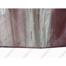 Bori Bordó Csíkos Organza Készfüggöny 250 x 250 cm