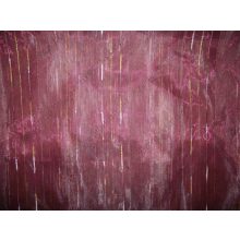 Bori Bordó Csíkos Organza Készfüggöny 250 x 250 cm