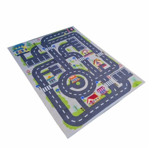 Messzetörő autópályás Gyerekszőnyeg kék 133 x 180 cm