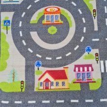 Messzetörő autópályás Gyerekszőnyeg kék 133 x 180 cm