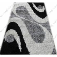 Viki fekete szürke shaggy szőnyeg 125x200cm