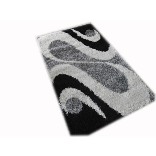 Viki fekete szürke shaggy szőnyeg 125x200cm