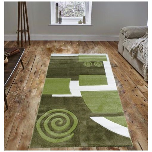 Dario Dombor Nyírt Zöld szőnyeg 80 x 150 cm
