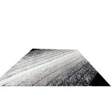 Szófia Vastag Shaggy Szőnyeg 200 x 280 cm Szürke Csíkos