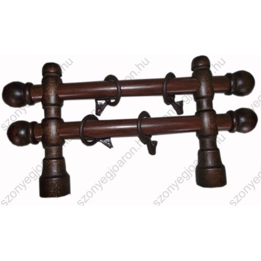 Anton Négerbarna dupla soros fa karnis szett 125cm