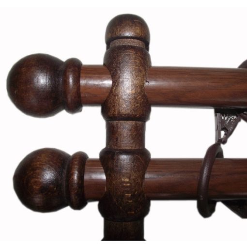 Anton Négerbarna dupla soros fa karnis szett 125cm