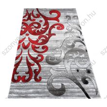 Cimahi piros szürke mintás nyírt szőnyeg 125 x 200 cm
