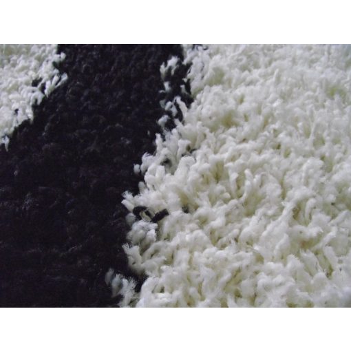 Teofil fehér fekete szürke shaggy szőnyeg 80x150cm
