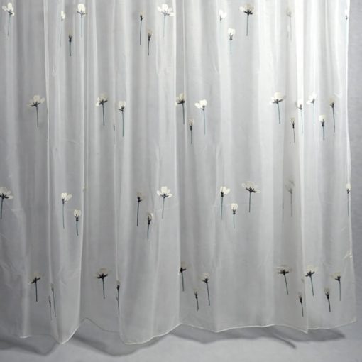 Zelmira Fehér Organza Függöny 250 x 300 cm Készre Varrt