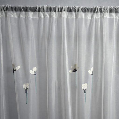 Zelmira Fehér Organza Függöny 250 x 300 cm Készre Varrt