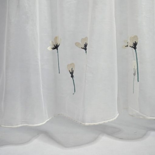 Zelmira Fehér Organza Függöny 250 x 300 cm Készre Varrt