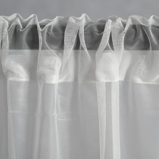 Zelmira Fehér Organza Függöny 250 x 300 cm Készre Varrt