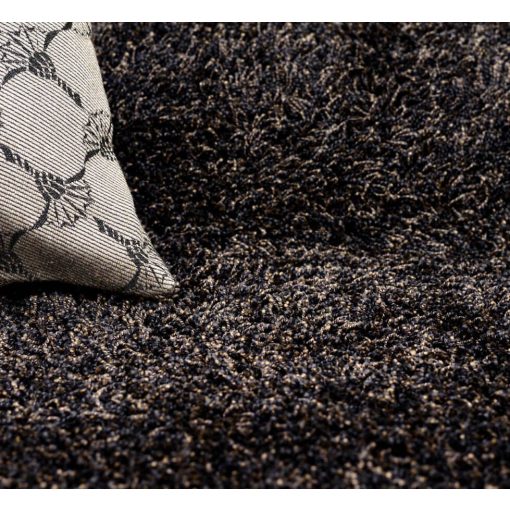 Rich fekete Shaggy padlószőnyeg 4 m széles prémium