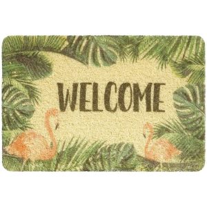 Khaled lábtörlő flamingós zöld 40 x 60 cm