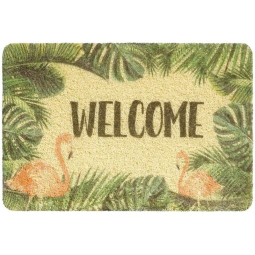 Khaled lábtörlő flamingós zöld 40 x 60 cm