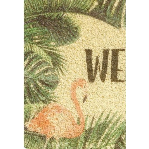 Khaled lábtörlő flamingós zöld 40 x 60 cm