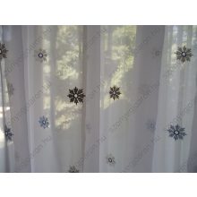 Ofélia Kék virágos Organza függöny 300 x 250 cm