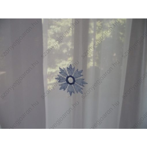 Ofélia Kék virágos Organza függöny 300 x 250 cm