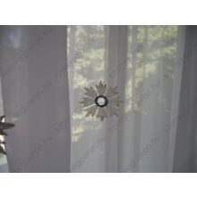 Ofélia Kék virágos Organza függöny 300 x 250 cm